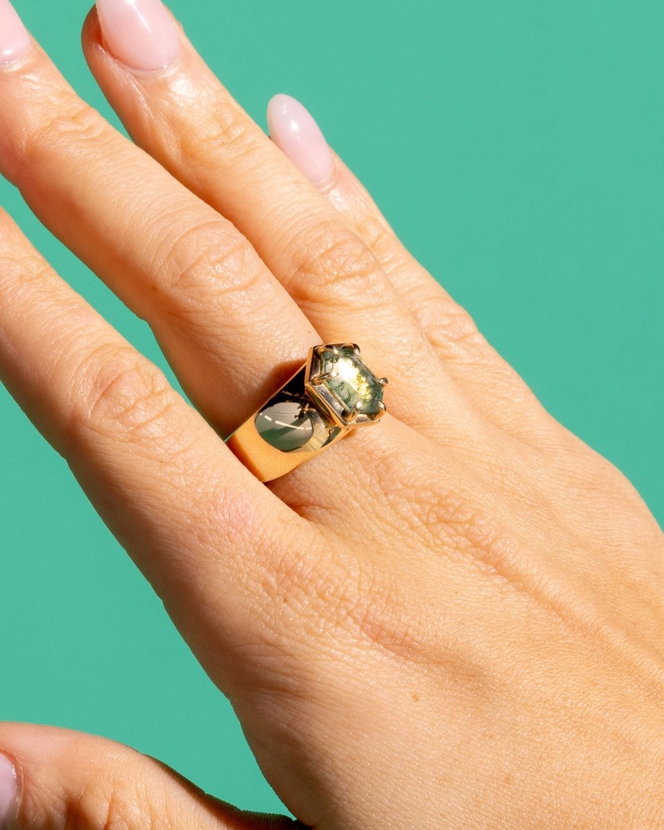 Moss Agate Hexagon - ICONS