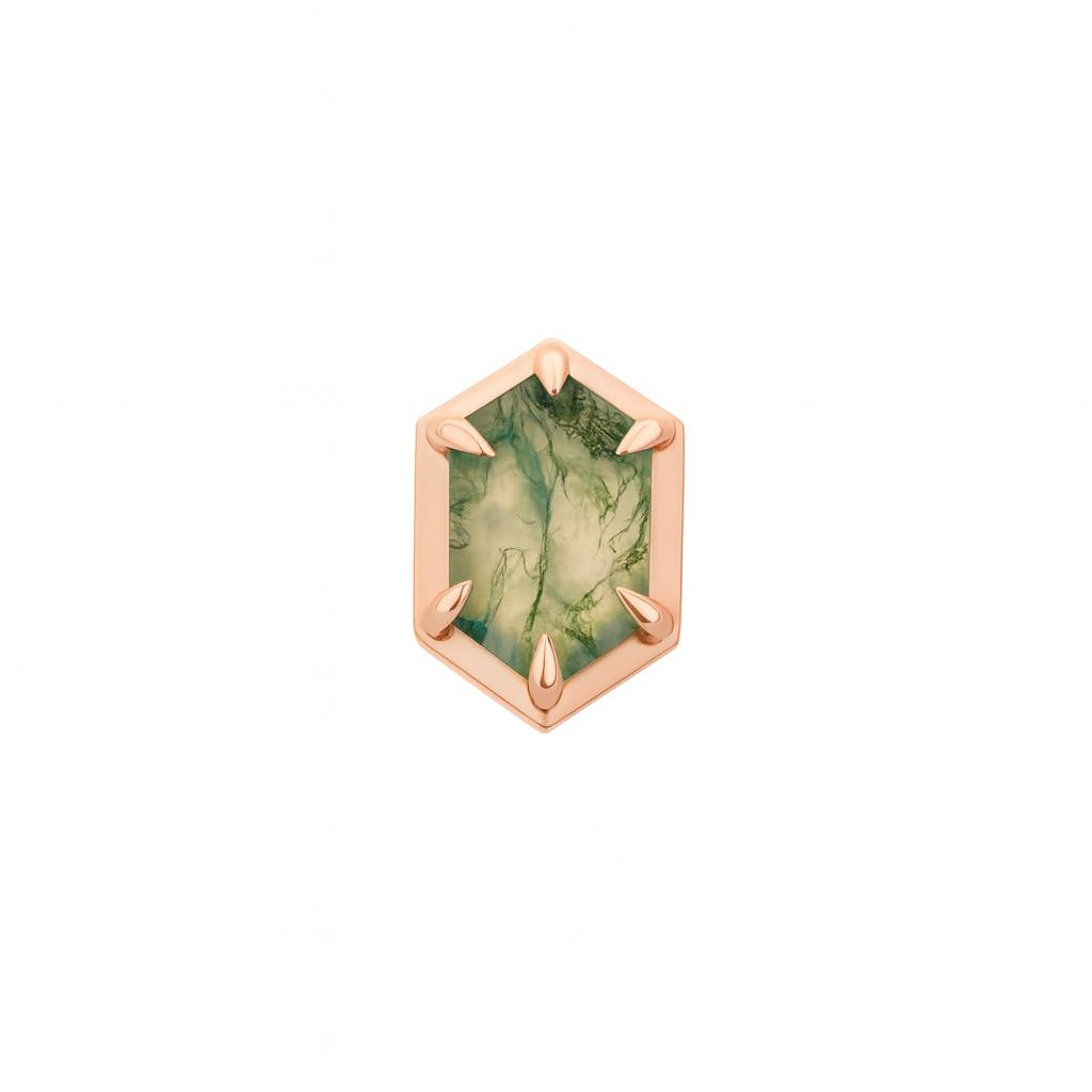 Moss Agate Hexagon