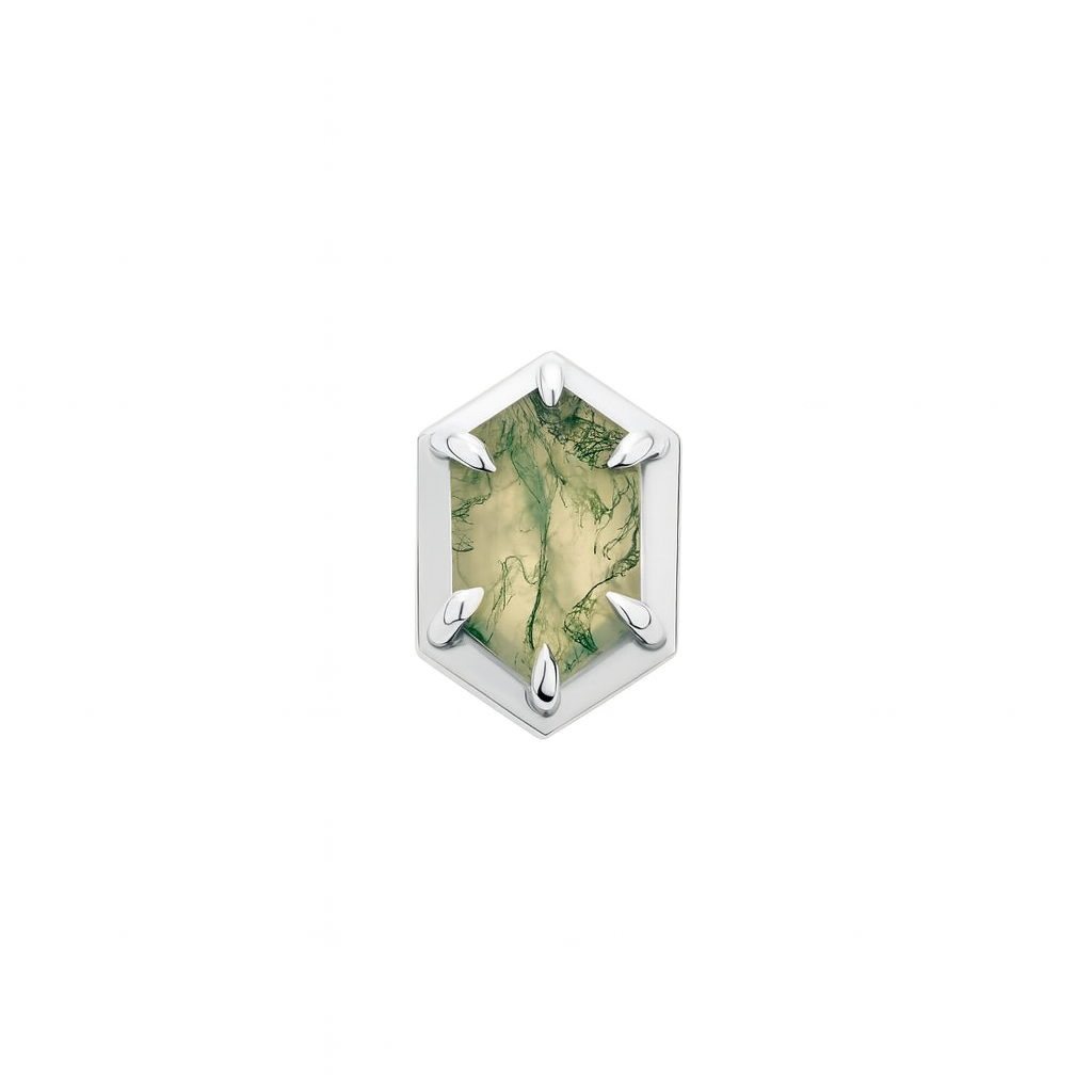 Moss Agate Hexagon