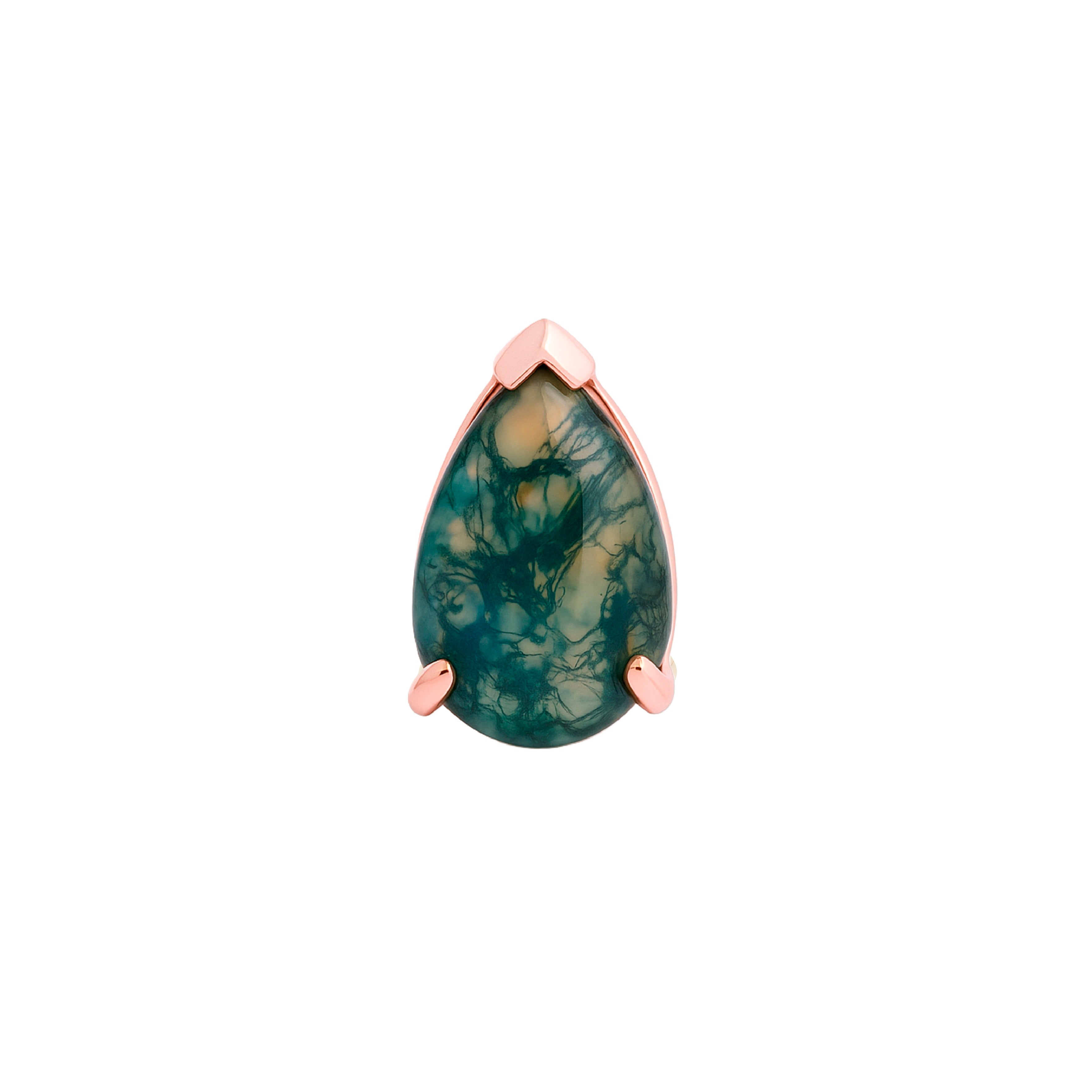 Moss Agate Pear