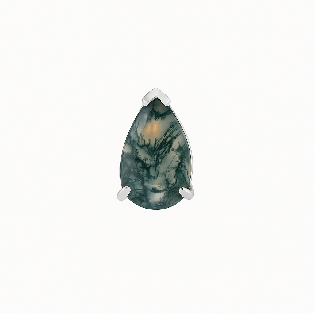Moss Agate Pear