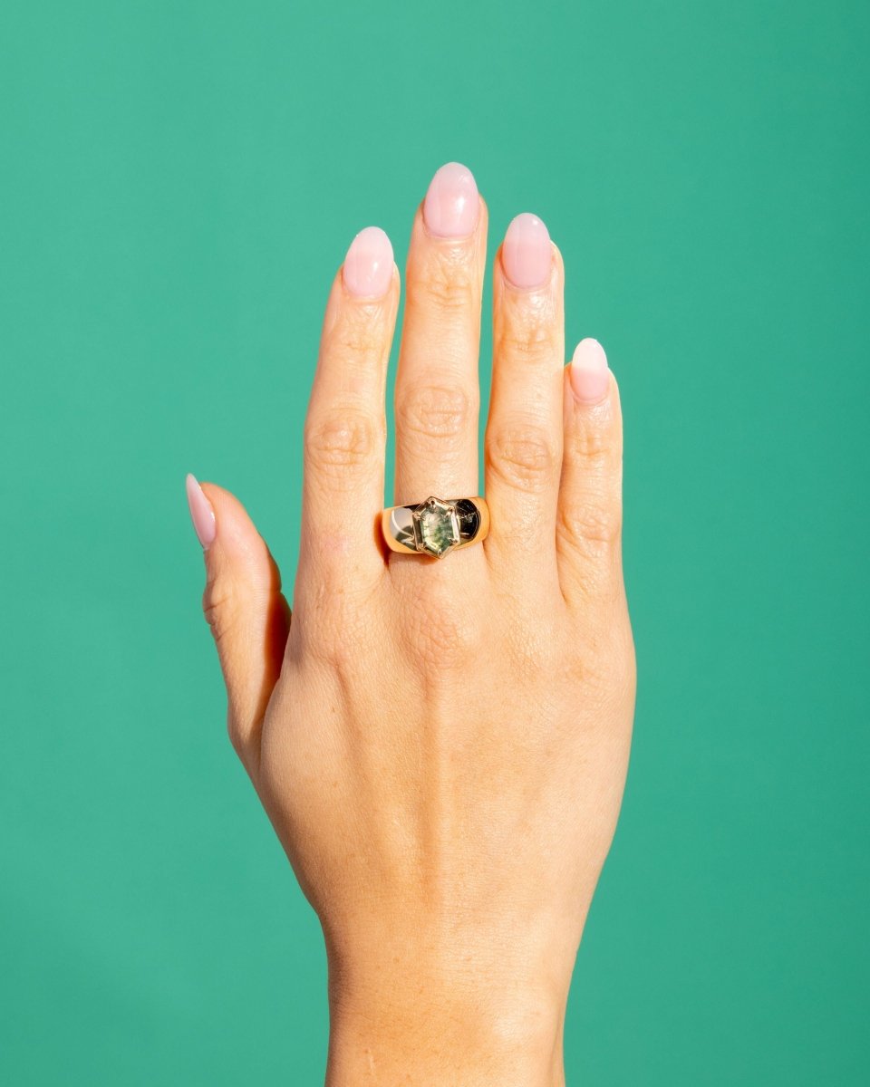 Moss Agate Hexagon - ICONS