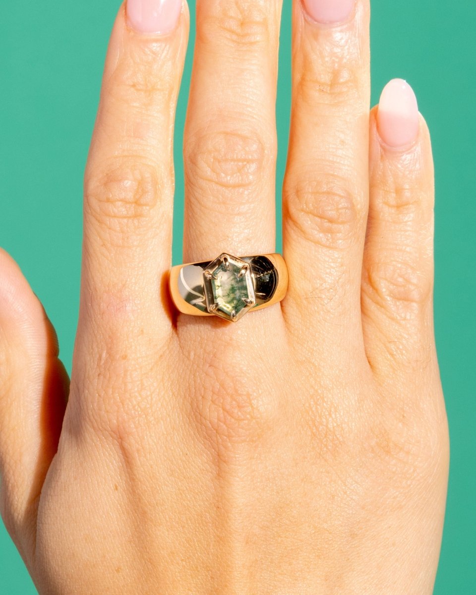 Moss Agate Hexagon - ICONS